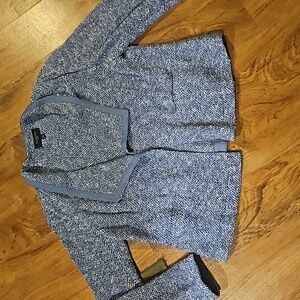 Talbots petites jacket/blazer blue and white size XL